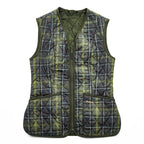 Barbour  キルティング ライナー ベスト M カーキ タータンチェック Barbour Tartan Betty LQU0327 TN11
