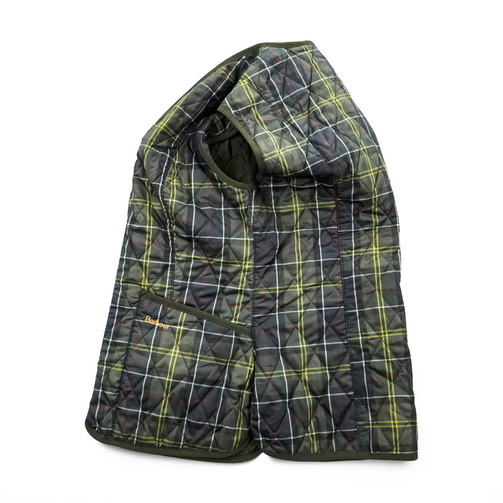 Barbour  キルティング ライナー ベスト M カーキ タータンチェック Barbour Tartan Betty LQU0327 TN11