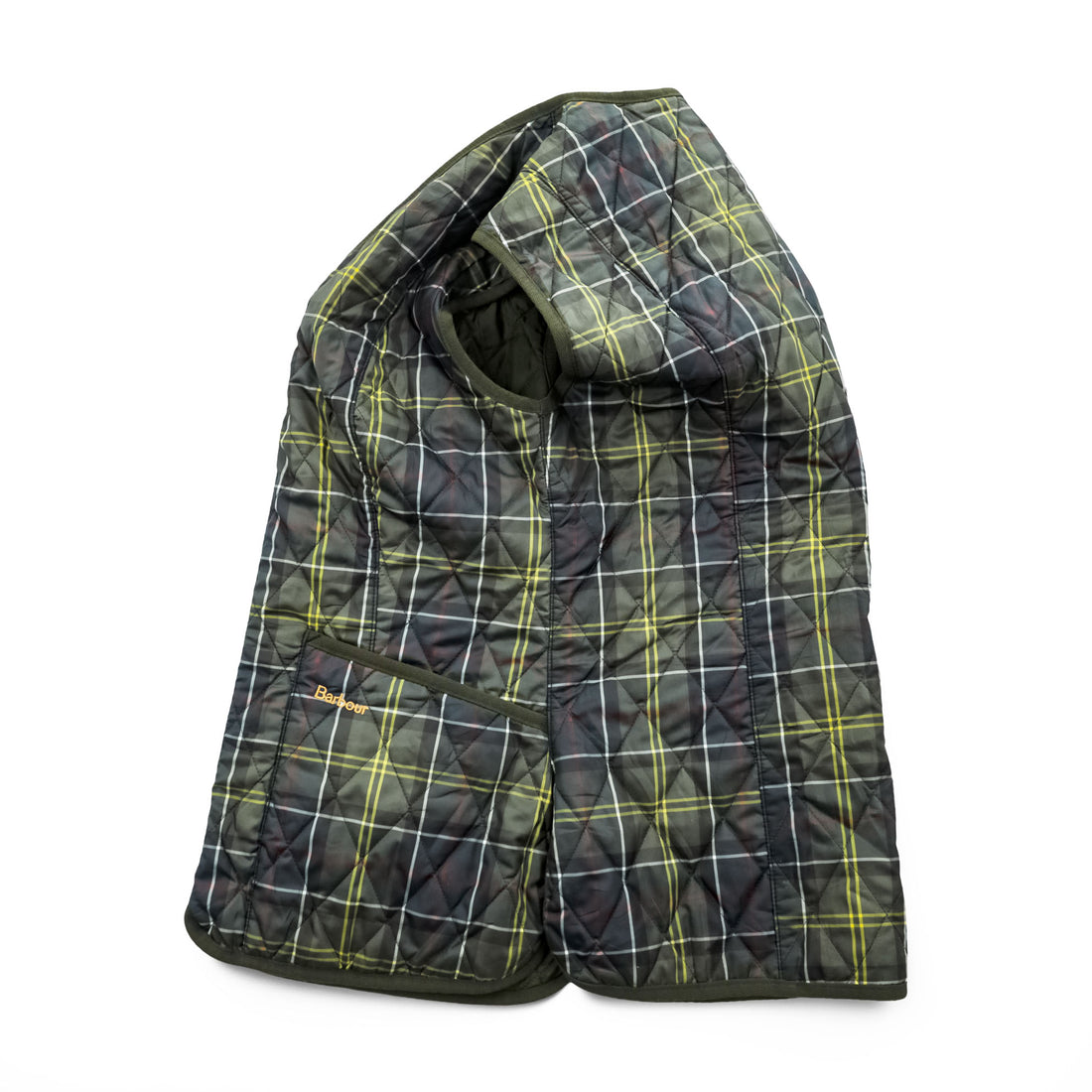 Barbour  キルティング ライナー ベスト M カーキ タータンチェック Barbour Tartan Betty LQU0327 TN11