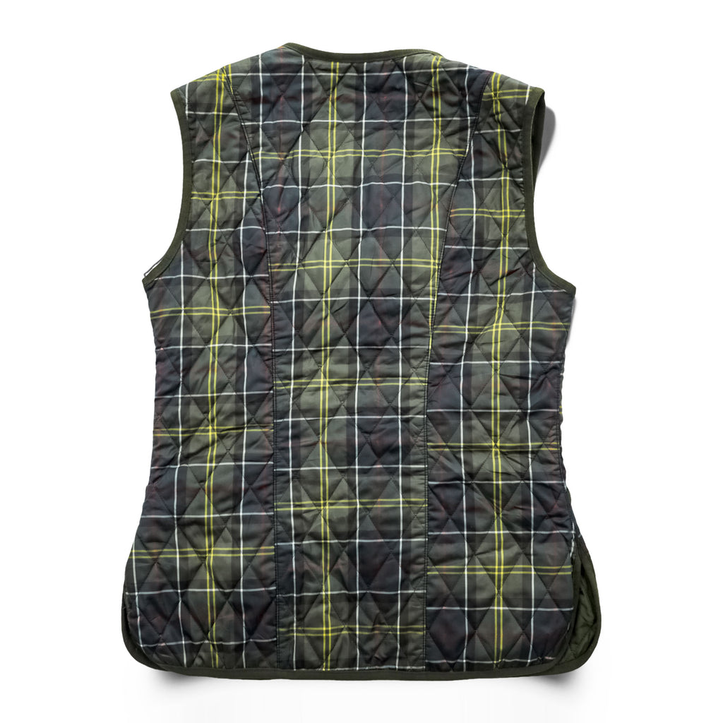Barbour  キルティング ライナー ベスト M カーキ タータンチェック Barbour Tartan Betty LQU0327 TN11