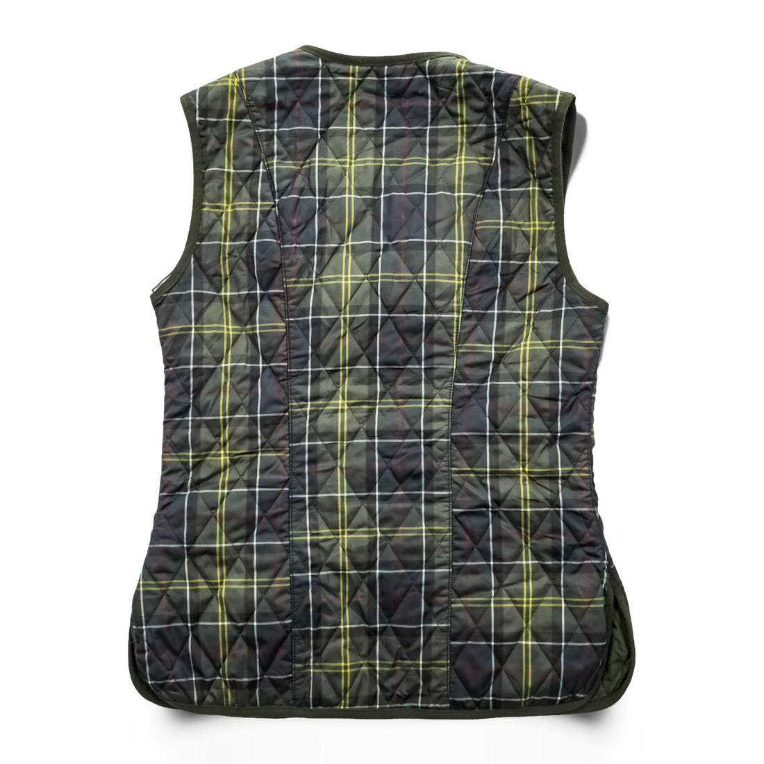 Barbour  キルティング ライナー ベスト M カーキ タータンチェック Barbour Tartan Betty LQU0327 TN11