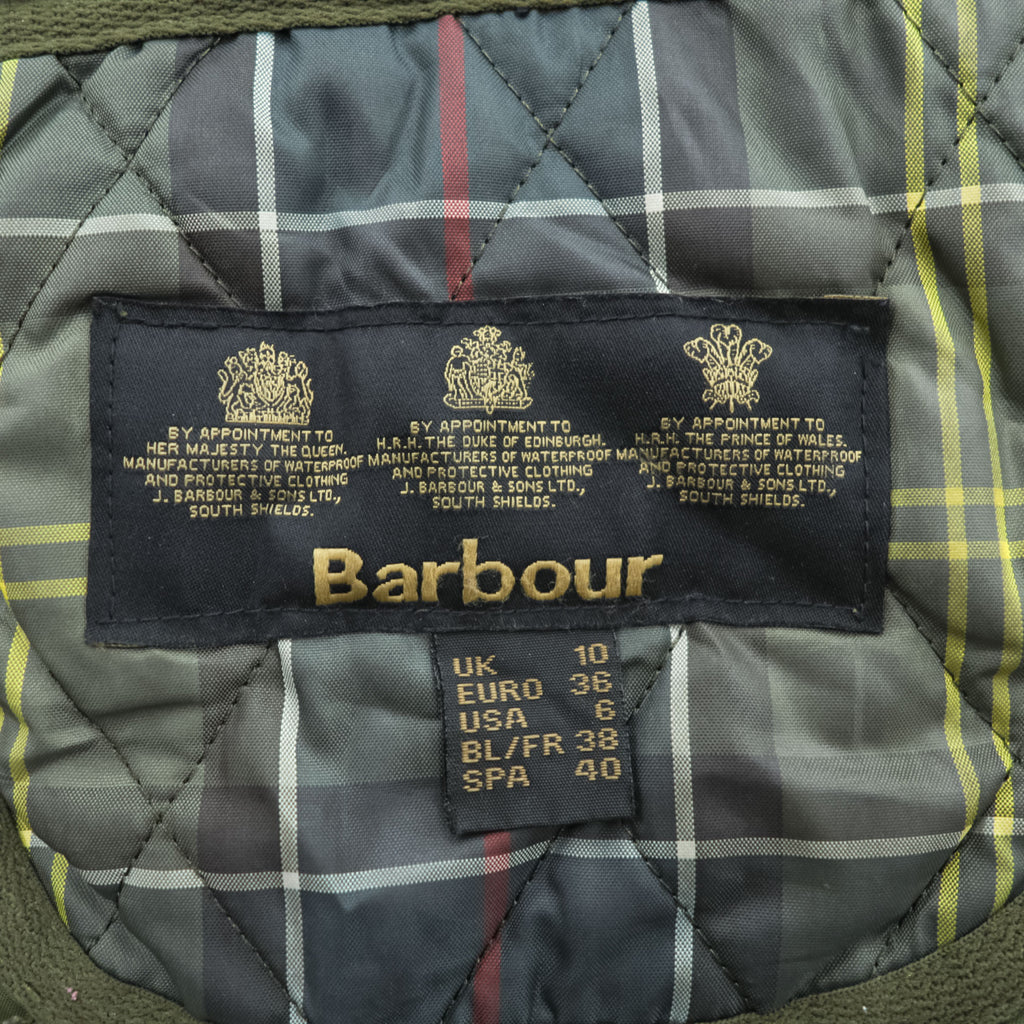 Barbour  キルティング ライナー ベスト M カーキ タータンチェック Barbour Tartan Betty LQU0327 TN11