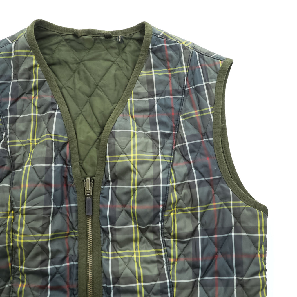 Barbour  キルティング ライナー ベスト M カーキ タータンチェック Barbour Tartan Betty LQU0327 TN11