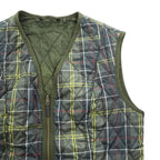 Barbour  キルティング ライナー ベスト M カーキ タータンチェック Barbour Tartan Betty LQU0327 TN11