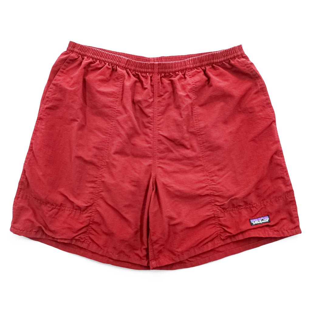 Vintage Patagonia Baggies Long Nylon Swim Shorts Red Mesh Lined 90s Y2K