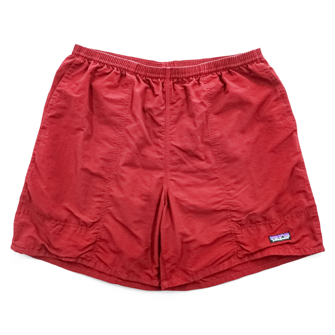 Vintage Patagonia Baggies Long Nylon Swim Shorts Red Mesh Lined 90s Y2K