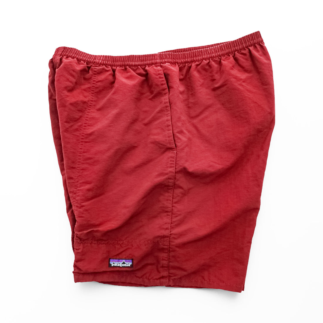 Vintage Patagonia Baggies Long Nylon Swim Shorts Red Mesh Lined 90s Y2K