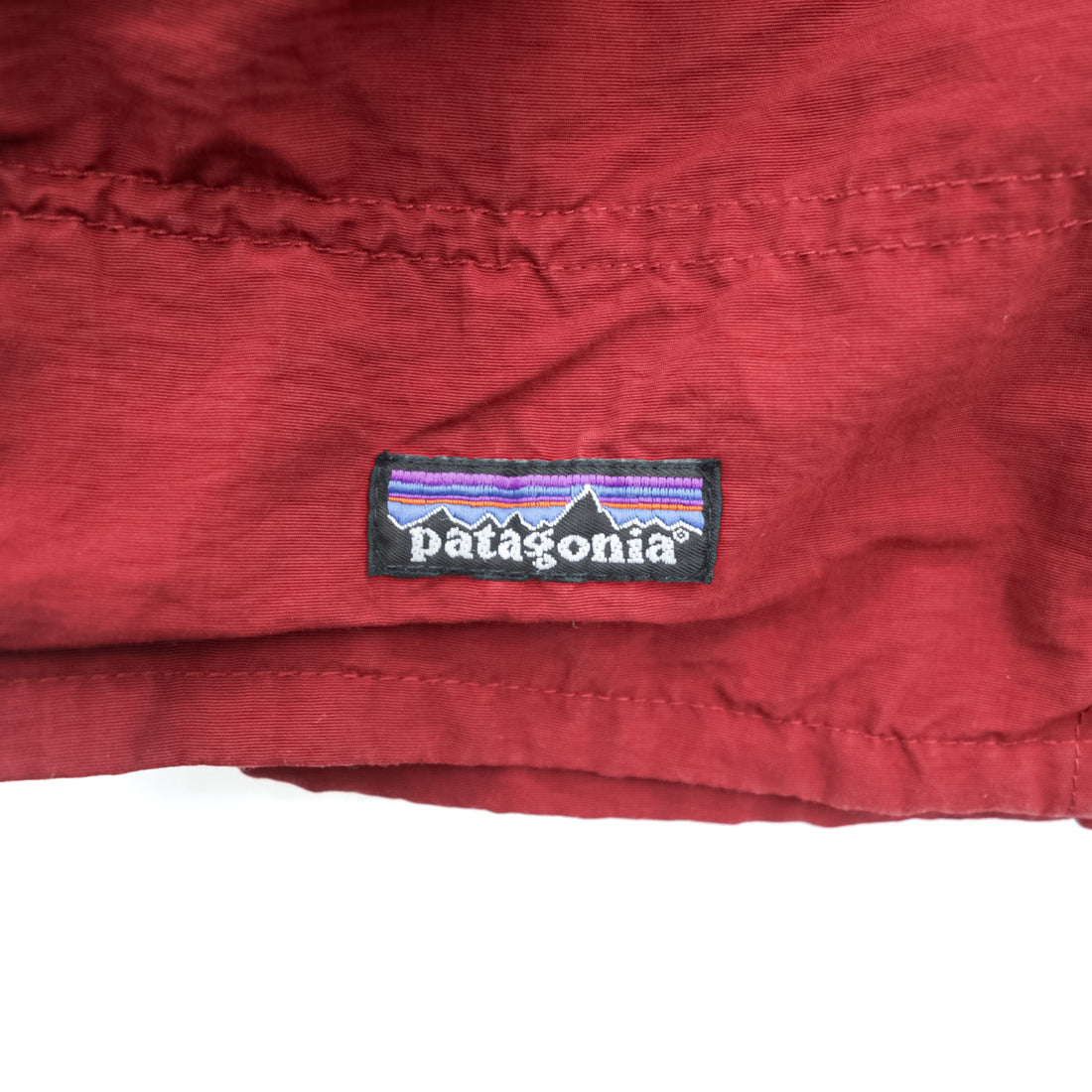 Vintage Patagonia Baggies Long Nylon Swim Shorts Red Mesh Lined 90s Y2K