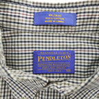 PENDLETON 長袖チェックシャツ M ブラウン ボタンダウン 胸ポケット