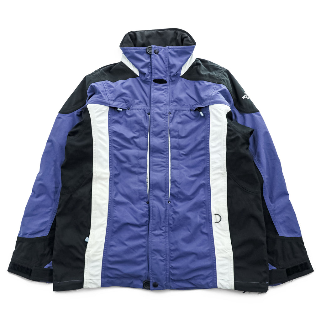 THE NORTH FACE 90年代 ヴィンテージ マウンテンジャケット L ブルー 防水 シェル ジップインジップ ドローコード