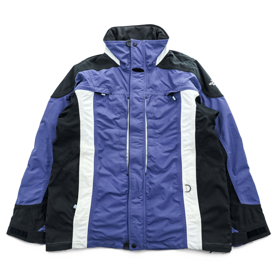 THE NORTH FACE 90年代 ヴィンテージ マウンテンジャケット L ブルー 防水 シェル ジップインジップ ドローコード