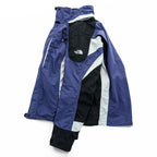 THE NORTH FACE 90年代 ヴィンテージ マウンテンジャケット L ブルー 防水 シェル ジップインジップ ドローコード