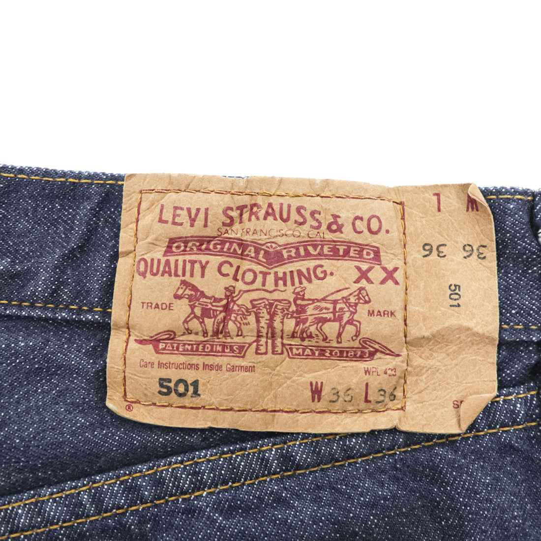 Levi's 00年代 トルコ製 ヴィンテージ 501 デニムパンツ ジーンズ 36 x 36 インディゴ ブルー 濃紺 ボタンフライ ユーロモデル 00501 0104