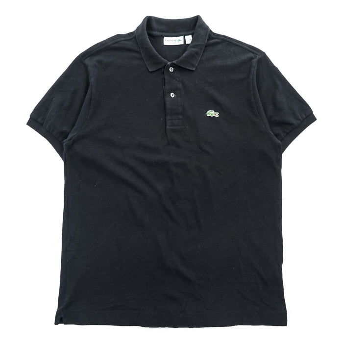 LACOSTE ラコステ CLASSIC FIT 半袖 ポロシャツ L ブラック ワニロゴ 鹿の子 コットン100%