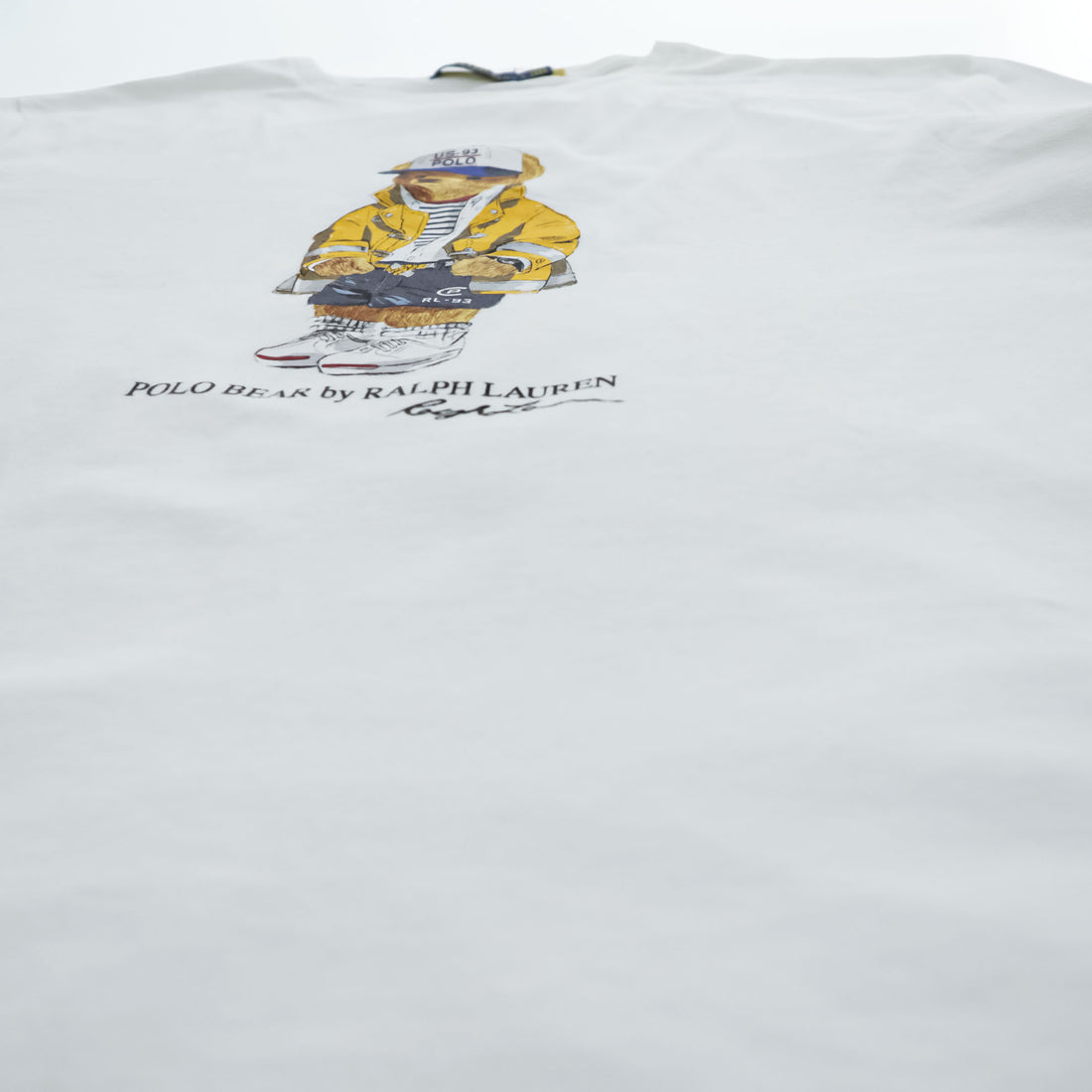 POLO RALPH LAUREN ポロベア Tシャツ L ホワイト イエロージャケット US-93 半袖 コットン100%