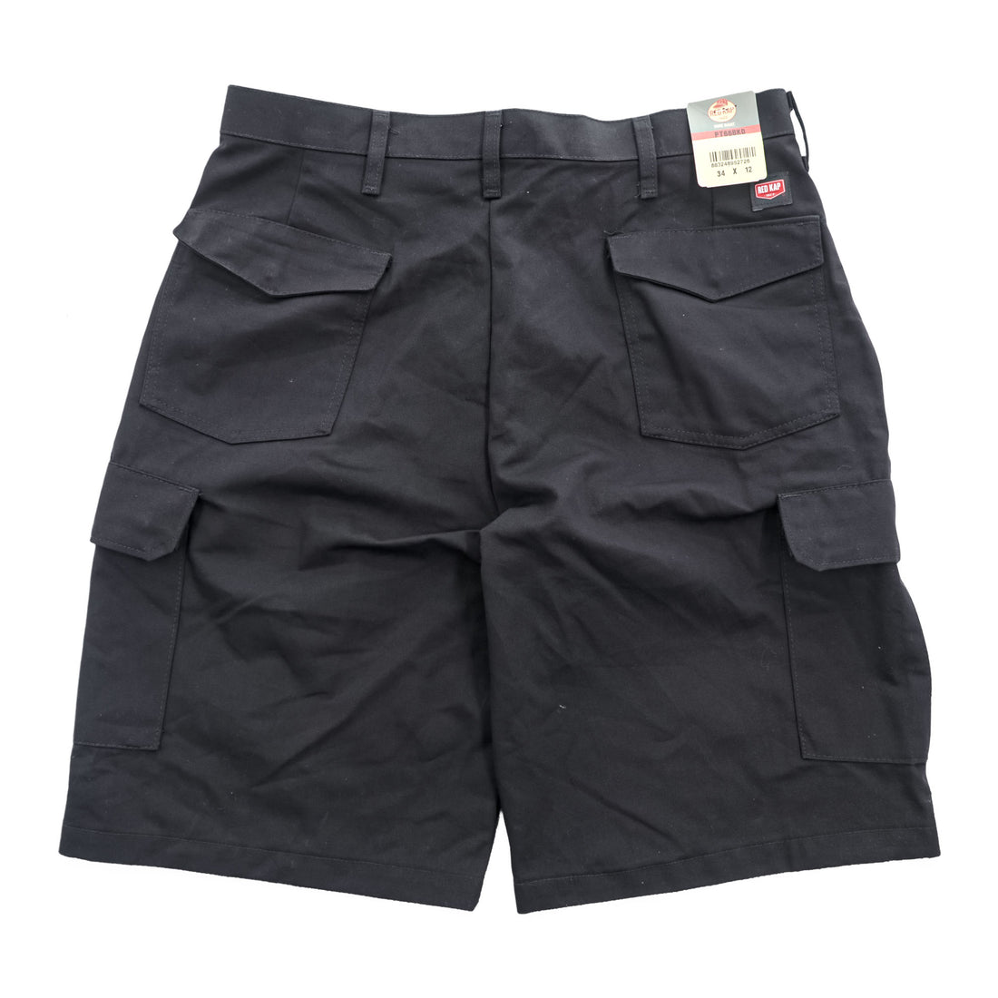 Red Kap PT66 Black Cargo Work Shorts New With Tags 34x12 Mexico Poly Cotton