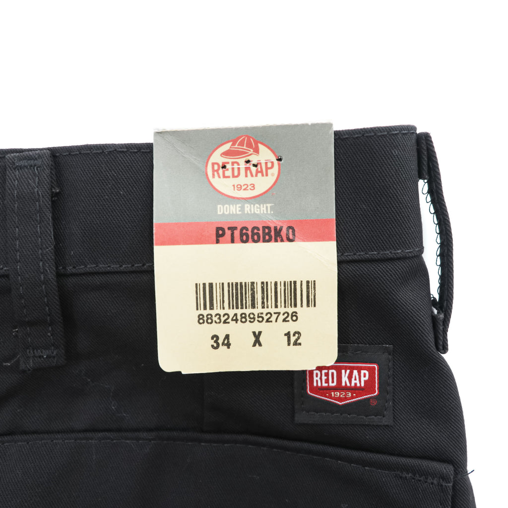 Red Kap PT66 Black Cargo Work Shorts New With Tags 34x12 Mexico Poly Cotton