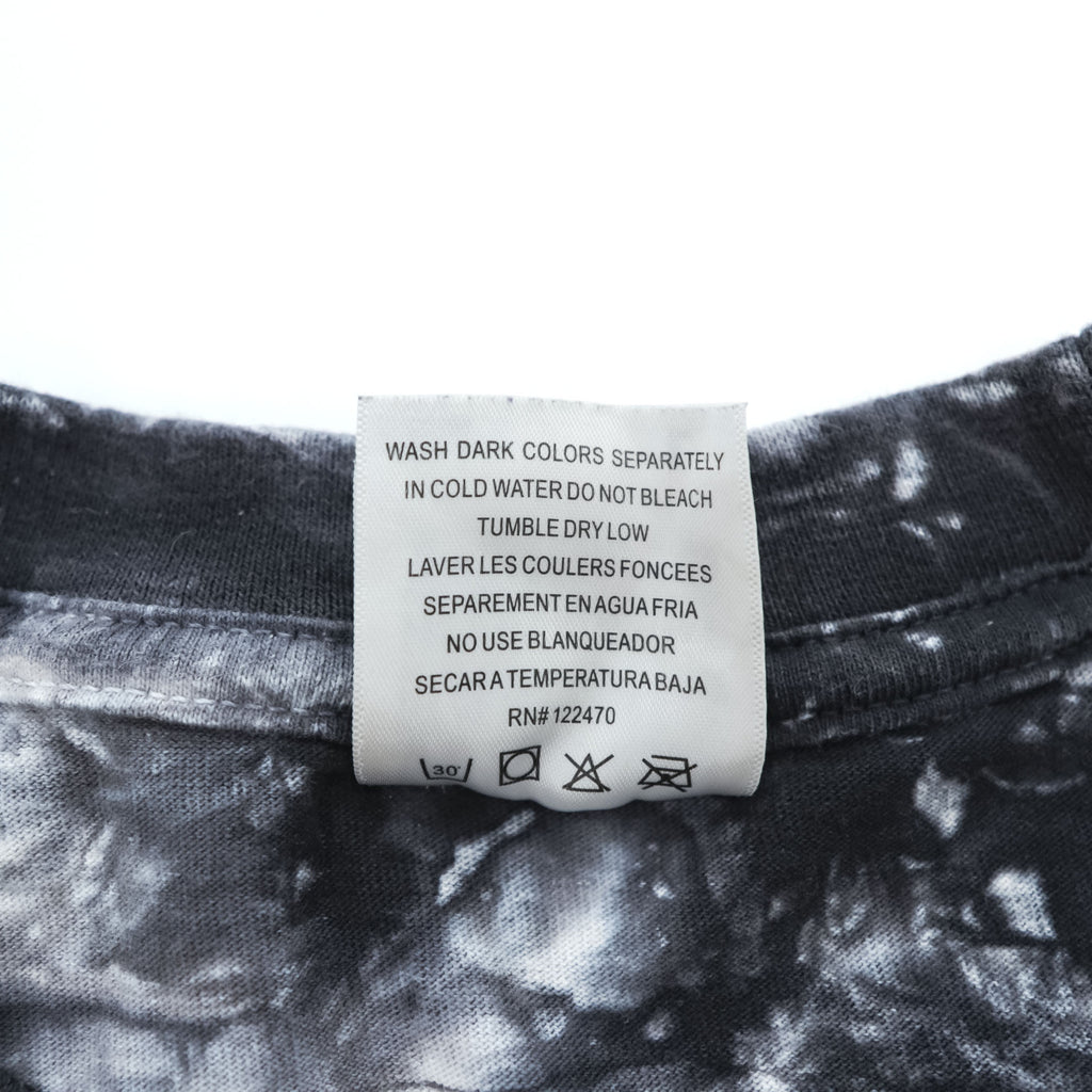 SHAKA WEAR タイダイ Tシャツ L グレー ブラック ホワイト ブリーチ加工 USAコットン SUPER MAX HEAVY