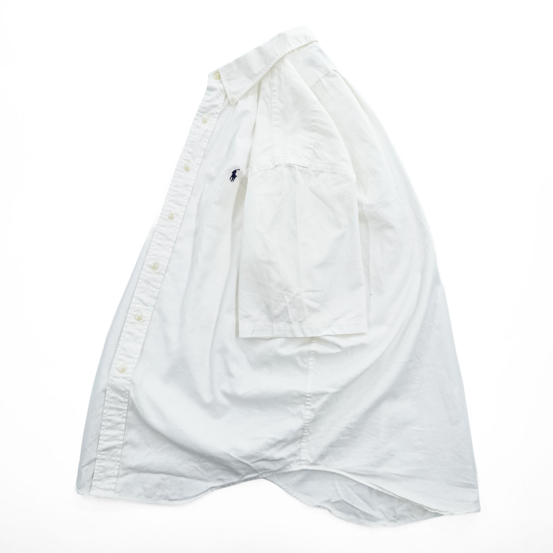 Vintage 90s Ralph Lauren BLAIRE White Oxford Short Sleeve Button Down Shirt L Pony