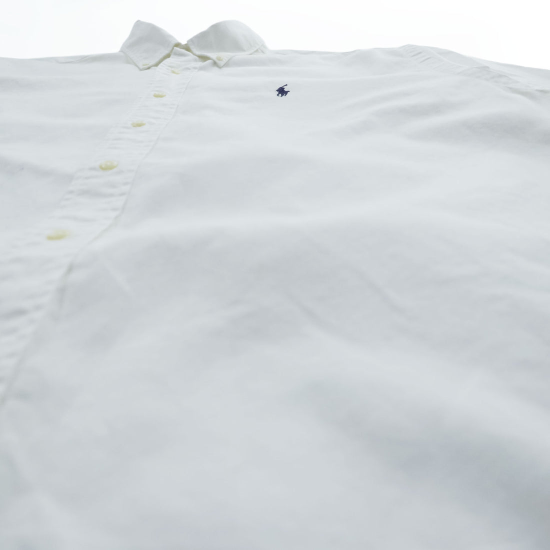 Vintage 90s Ralph Lauren BLAIRE White Oxford Short Sleeve Button Down Shirt L Pony