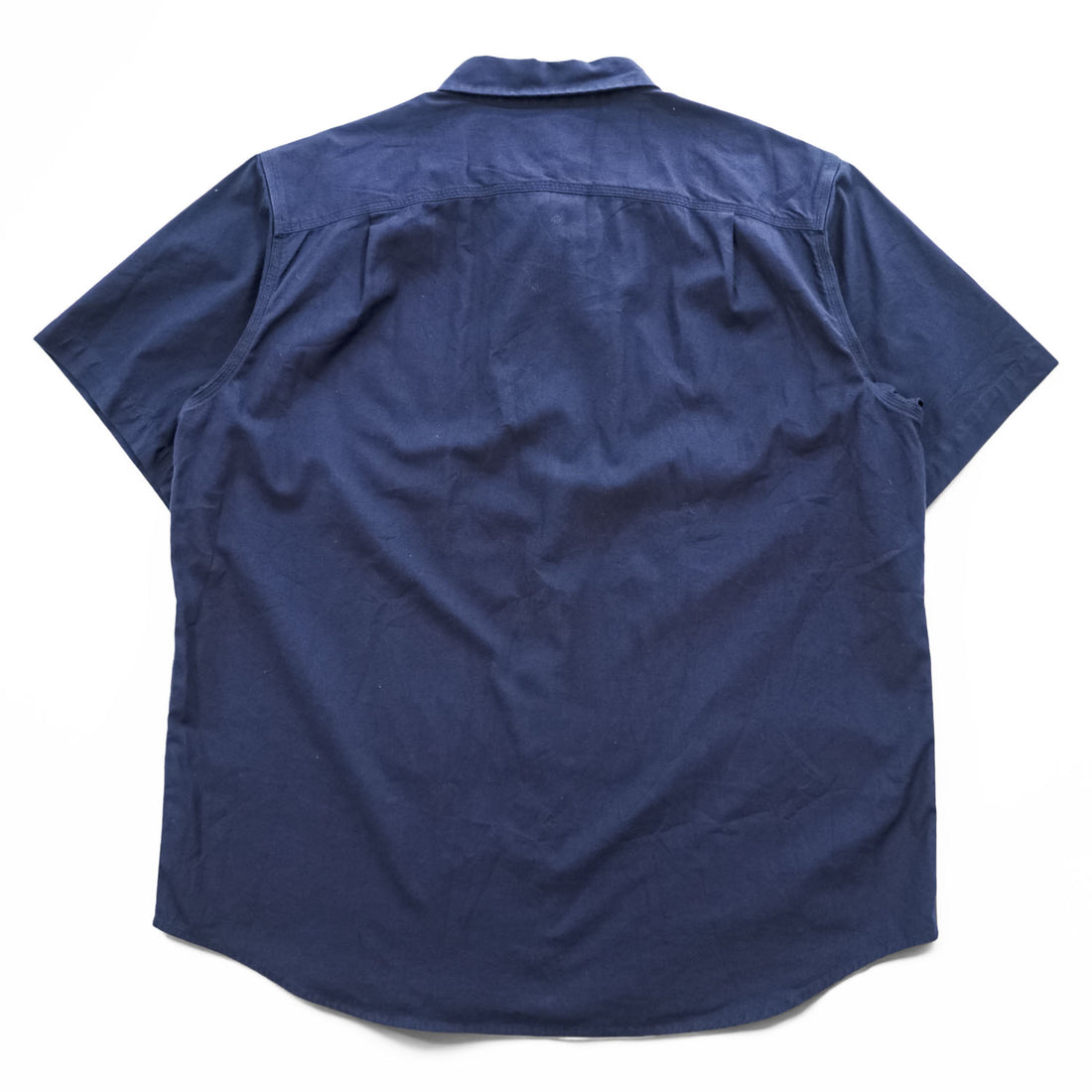carhartt 半袖 ワークシャツ XL ネイビー キャンバス ストレッチ ビッグサイズ Rugged Flex Relaxed Fit Midweight Canvas S/S Shirt ボタンダウン TW3555-M 未使用品