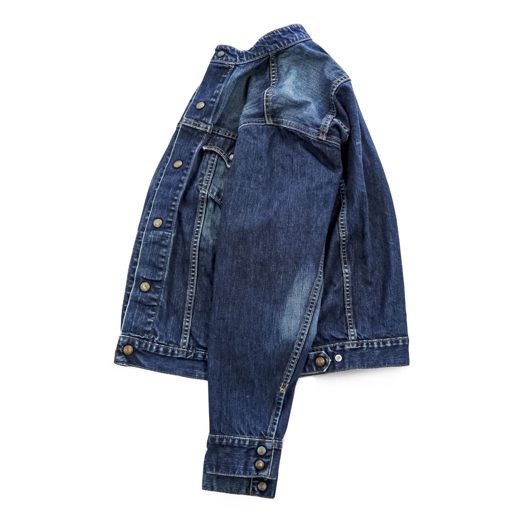 Levi's 00年代 ヴィンテージ スタンドカラー デニムジャケット Gジャン L インディゴ EASY RIDER シングル ライダース USAモデル スナップボタン 70550-0496