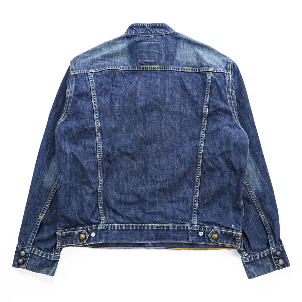 Levi's 00年代 ヴィンテージ スタンドカラー デニムジャケット Gジャン L インディゴ EASY RIDER シングル ライダース USAモデル スナップボタン 70550-0496