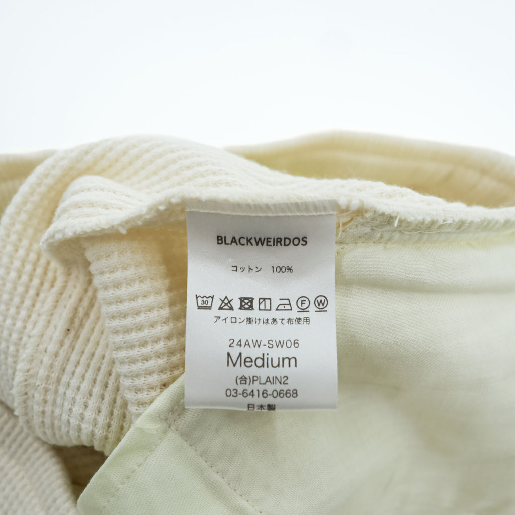 BlackWeirdos 日本製 サーマル イージーパンツ スウェットパンツ M ワッフル コットン 24AW-SW06