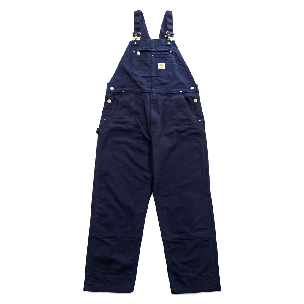 carhartt ダック地 ダブルニー オーバーオール XL 38×32 ネイビー キャンバス 102776-412