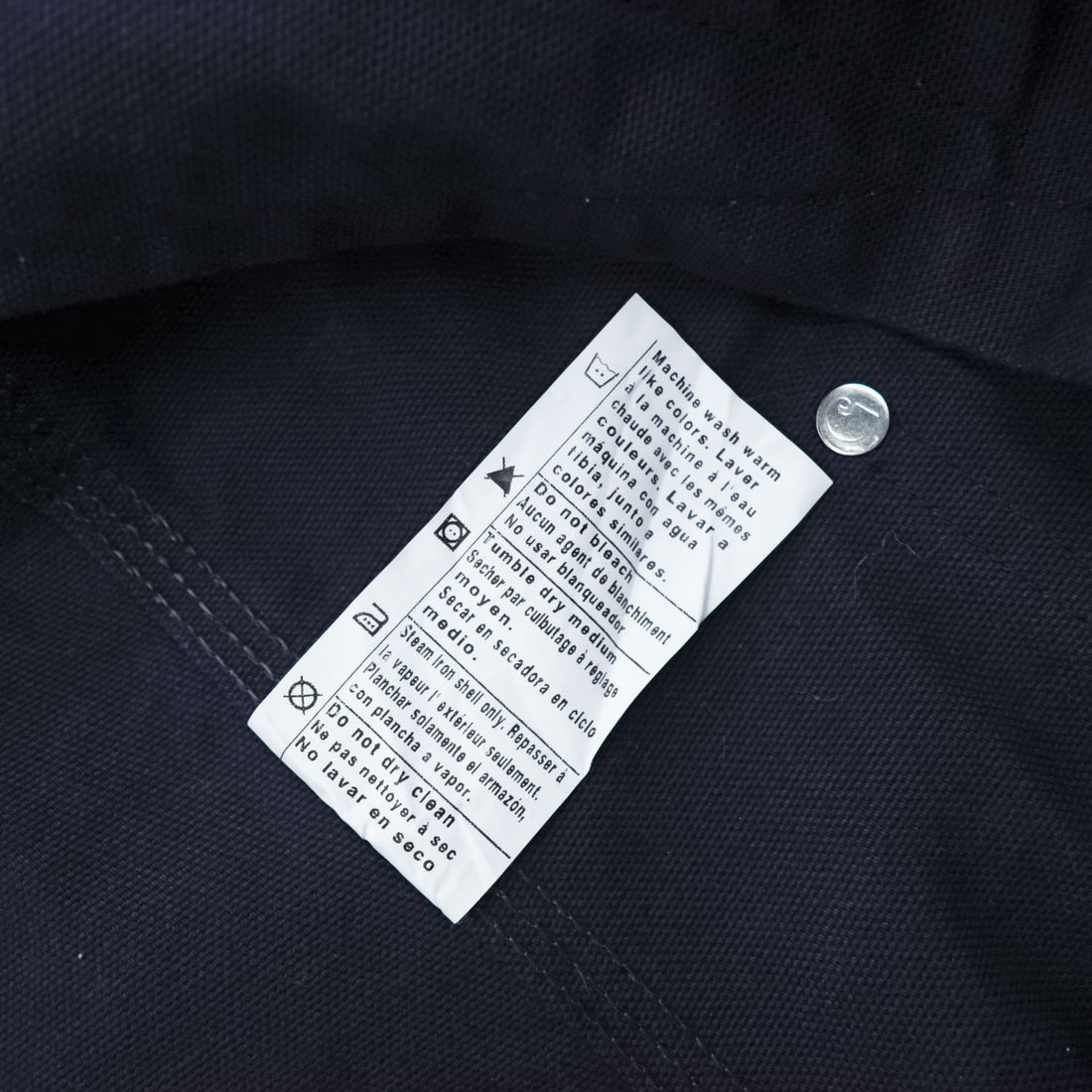 carhartt ダック地 ダブルニー オーバーオール XL 38×32 ネイビー キャンバス 102776-412