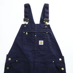 carhartt ダック地 ダブルニー オーバーオール XL 38×32 ネイビー キャンバス 102776-412