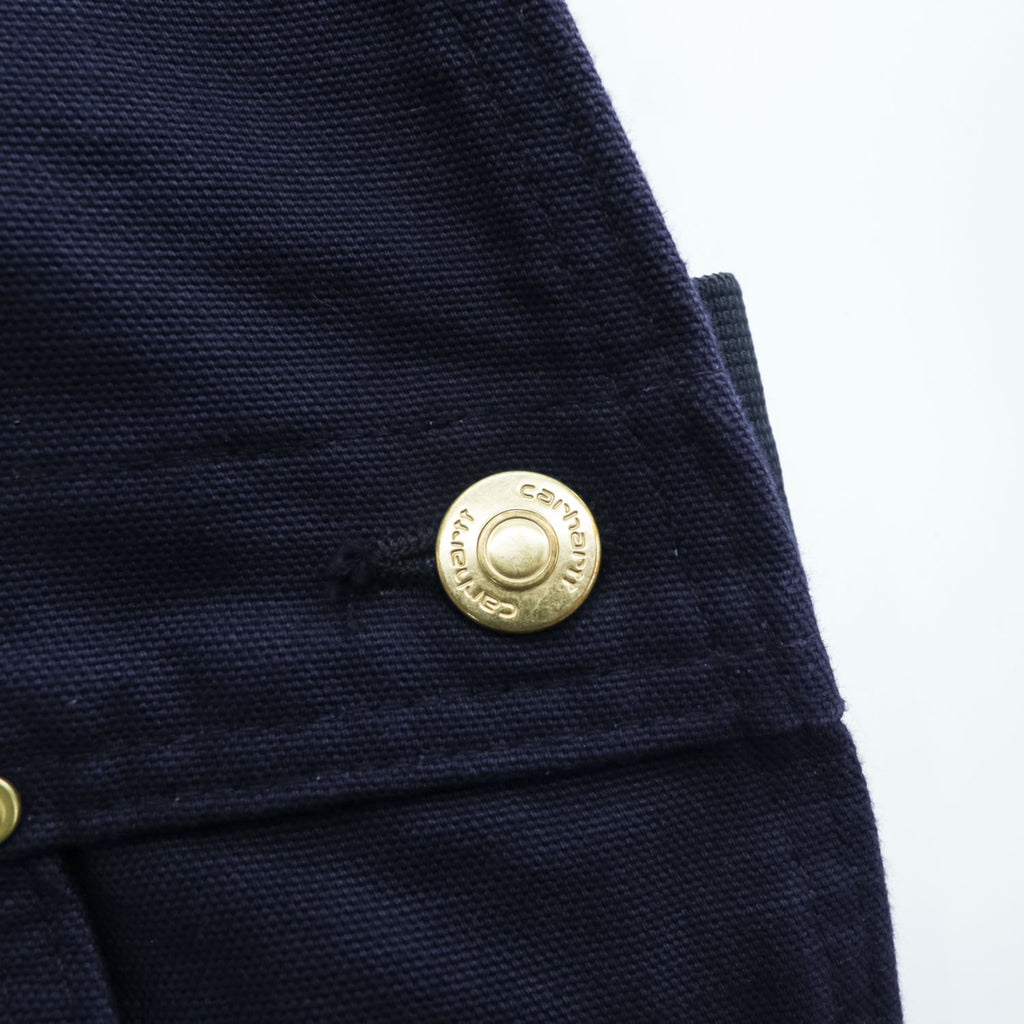 carhartt ダック地 ダブルニー オーバーオール XL 38×32 ネイビー キャンバス 102776-412
