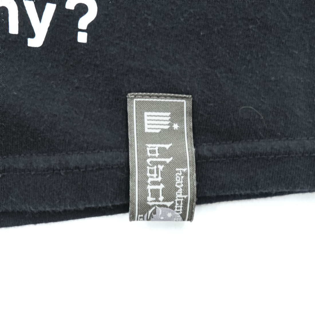 blackmeans 長袖 ロングスリーブ Tシャツ ロンT XL ブラック バックプリント Why?