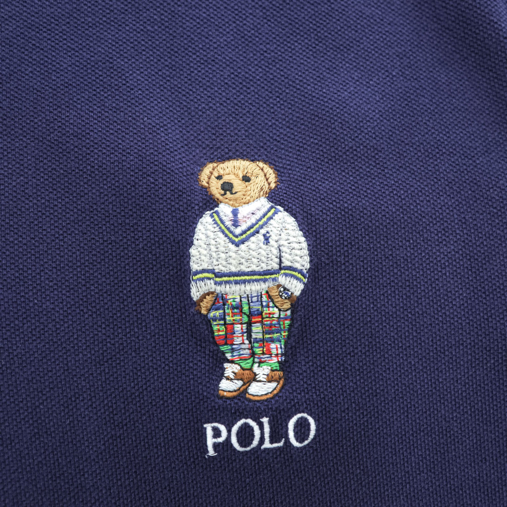 POLO RALPH LAUREN ポロベア 刺繍 ポロシャツ ネイビー XL クラシックフィット