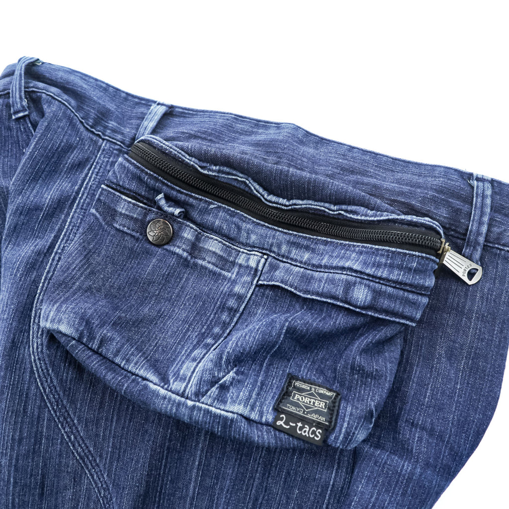 BROWN by 2-tacs × PORTER 日本製 デニムパンツ ジーンズ S インディゴ ブルー ストレッチ BP2-P001