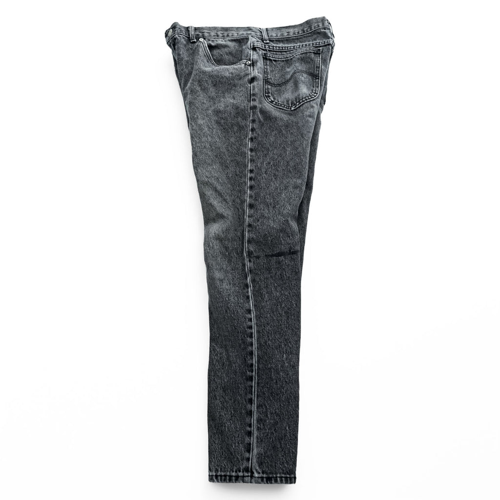 Lee RIDERS 90年代 ヴィンテージ デニムパンツ ジーンズ L グレーフェード ケミカルウォッシュ レザーパッチ