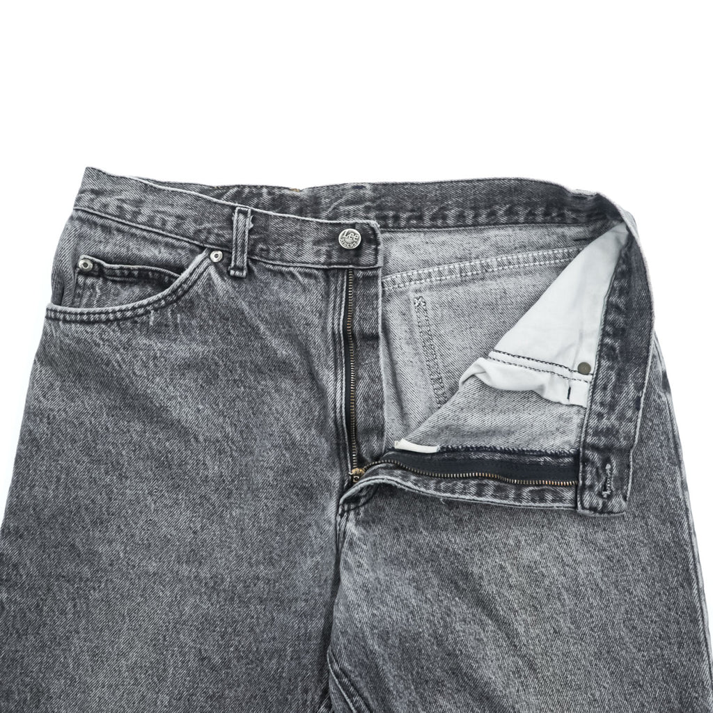 Lee RIDERS 90年代 ヴィンテージ デニムパンツ ジーンズ L グレーフェード ケミカルウォッシュ レザーパッチ