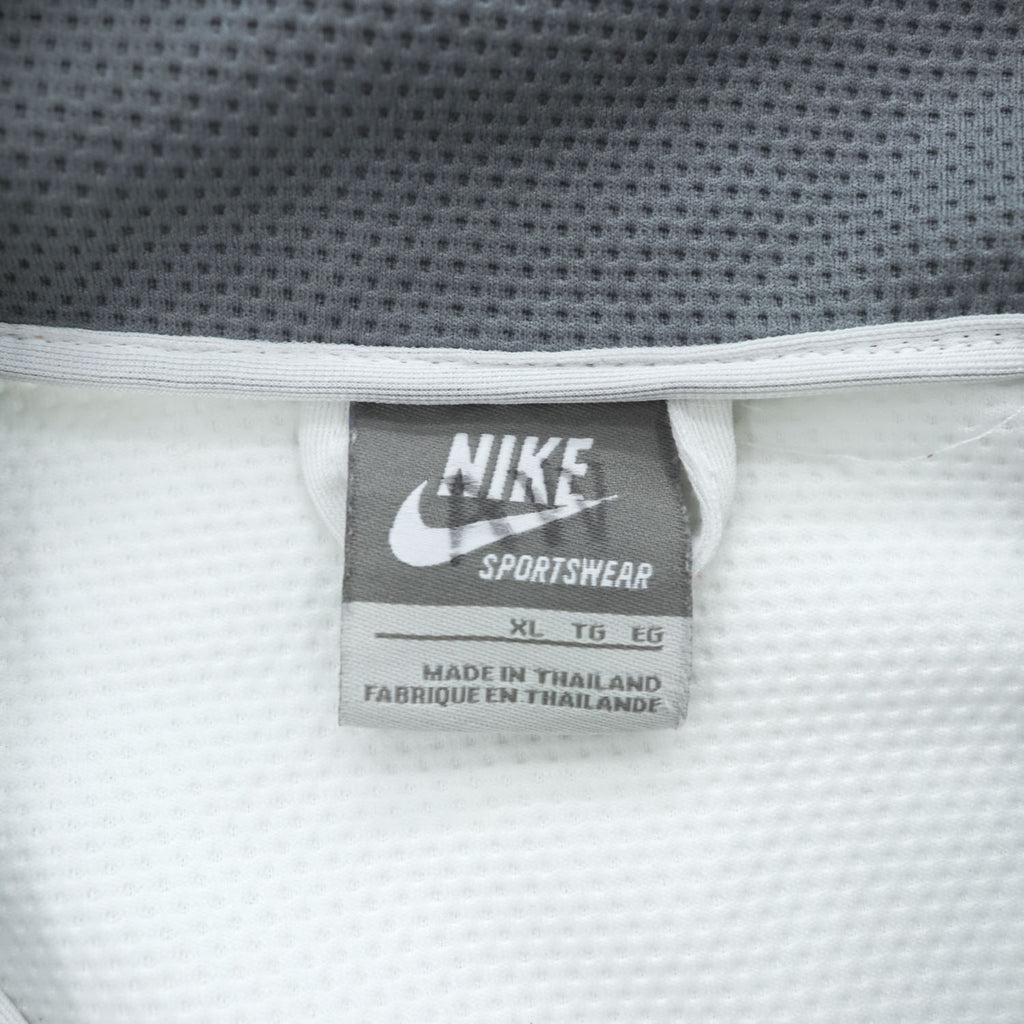 Vintage 90s 00s Nike Sportswear Colorblock Track Jacket White Black Orange Gray XL