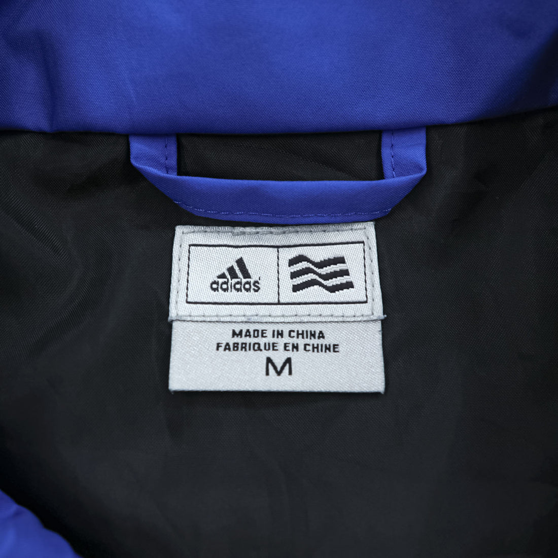 adidas ゴアテックス GORE-TEX 防水 シェルジャケット ジャージ M ブルー ダブルジップ ドローコード 止水ジップ