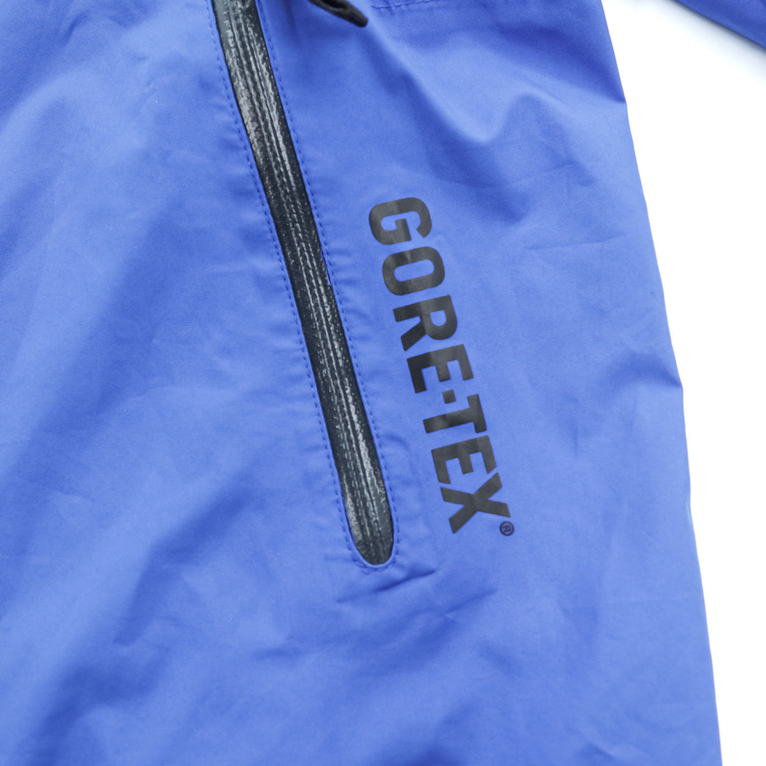 adidas ゴアテックス GORE-TEX 防水 シェルジャケット ジャージ M ブルー ダブルジップ ドローコード 止水ジップ