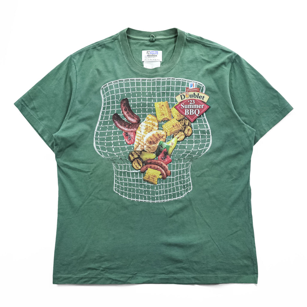 doublet × PZ today BBQ 日本製 グラフィック Tシャツ S グリーン