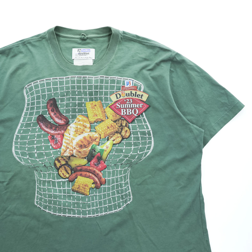 doublet × PZ today BBQ 日本製 グラフィック Tシャツ S グリーン