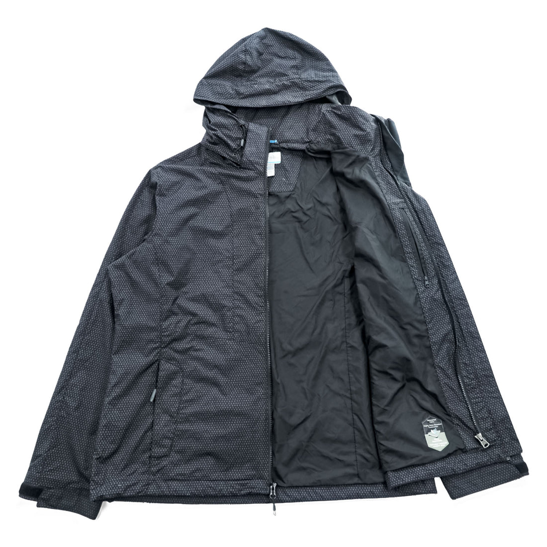 Columbia マウンテンパーカー  Interchange Jacket シェル レインジャケット XL ブラック 防水 ドローコード ジップインジップ フード着脱式 XL1195