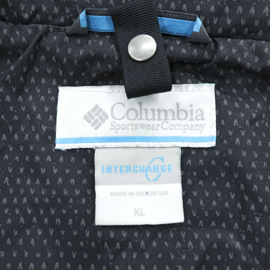 Columbia マウンテンパーカー  Interchange Jacket シェル レインジャケット XL ブラック 防水 ドローコード ジップインジップ フード着脱式 XL1195