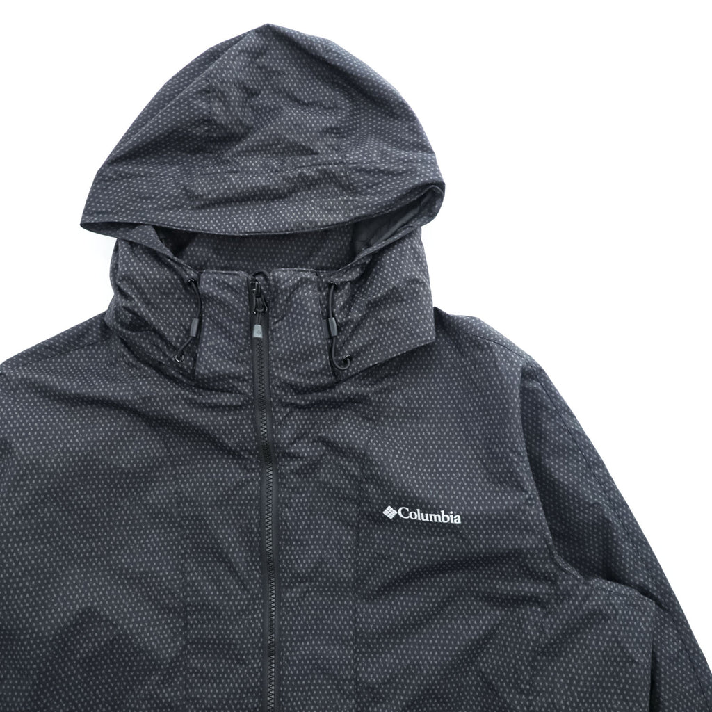 Columbia マウンテンパーカー  Interchange Jacket シェル レインジャケット XL ブラック 防水 ドローコード ジップインジップ フード着脱式 XL1195