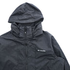 Columbia マウンテンパーカー  Interchange Jacket シェル レインジャケット XL ブラック 防水 ドローコード ジップインジップ フード着脱式 XL1195