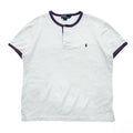 Polo Ralph Lauren 90年代 ヘンリーネック リンガー Tシャツ L ホワイト スモールポニー ロゴ 刺繍 鹿の子