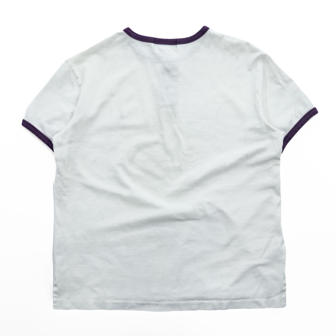 Polo Ralph Lauren 90年代 ヘンリーネック リンガー Tシャツ L ホワイト スモールポニー ロゴ 刺繍 鹿の子