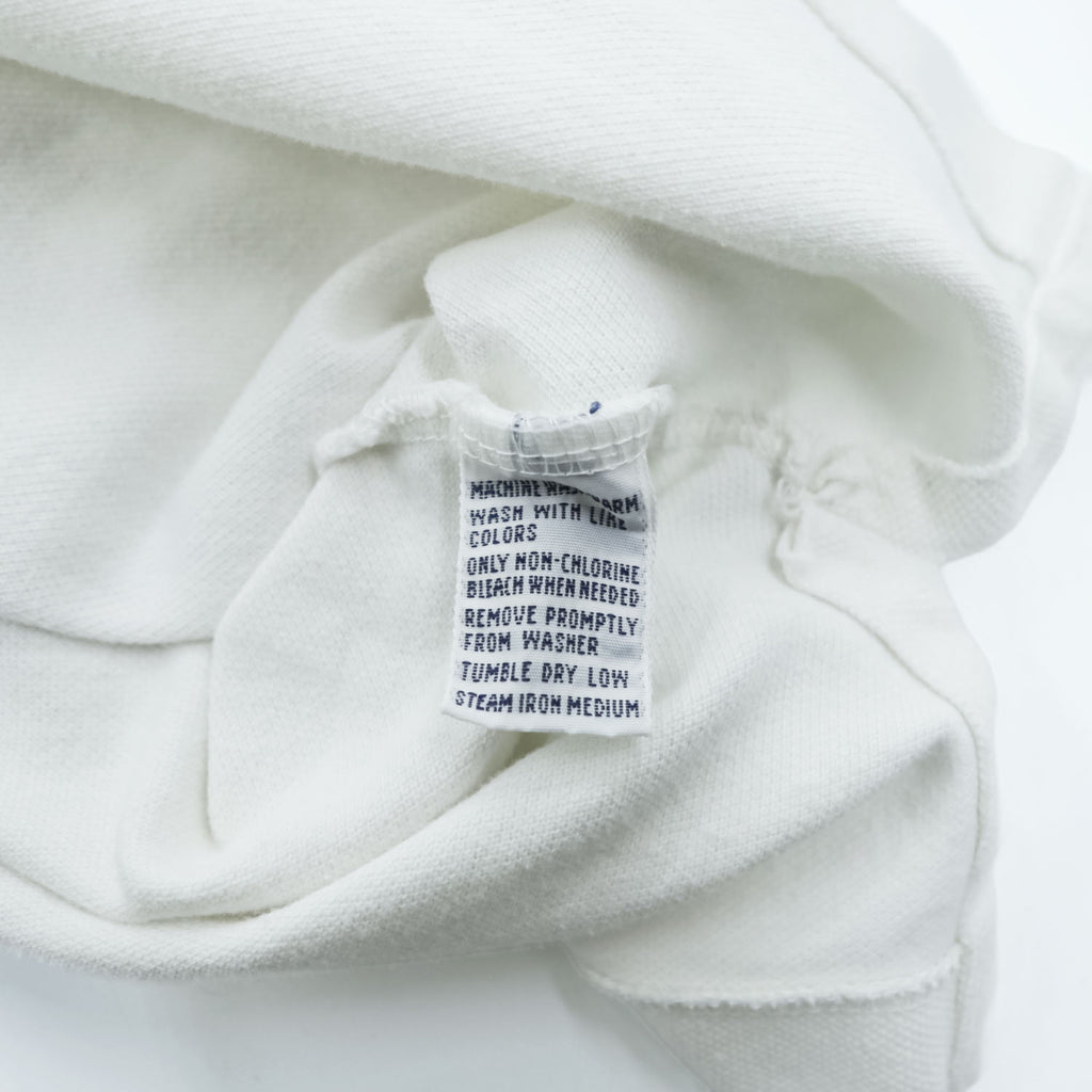 Polo Ralph Lauren 90年代 ヘンリーネック リンガー Tシャツ L ホワイト スモールポニー ロゴ 刺繍 鹿の子