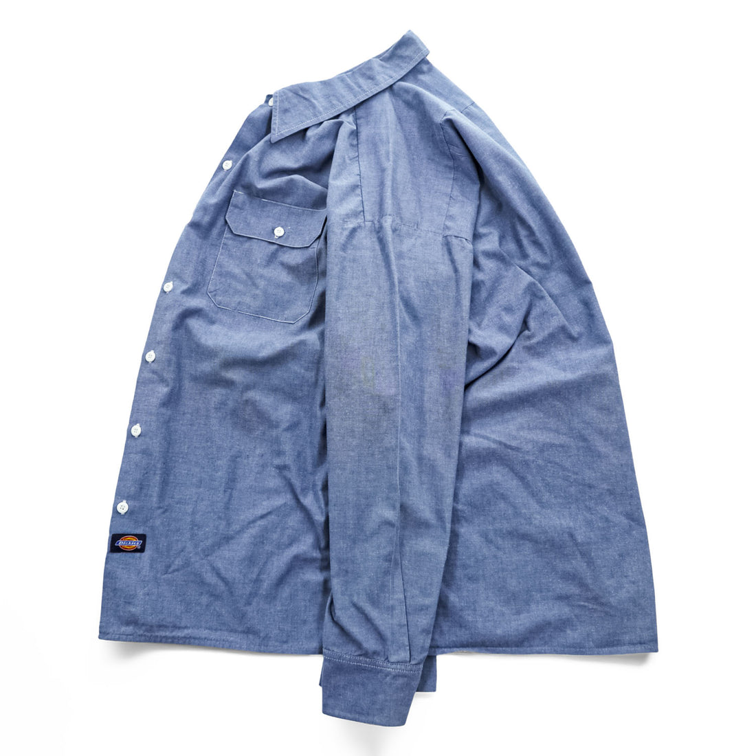 Dickies 長袖 シャンブレーシャツ XL ブルー ダブルポケット